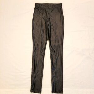 DIVIDED H&M Faux Leather Split Hem Leggings size small